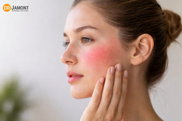 zaczerwieniona skóra twarzy